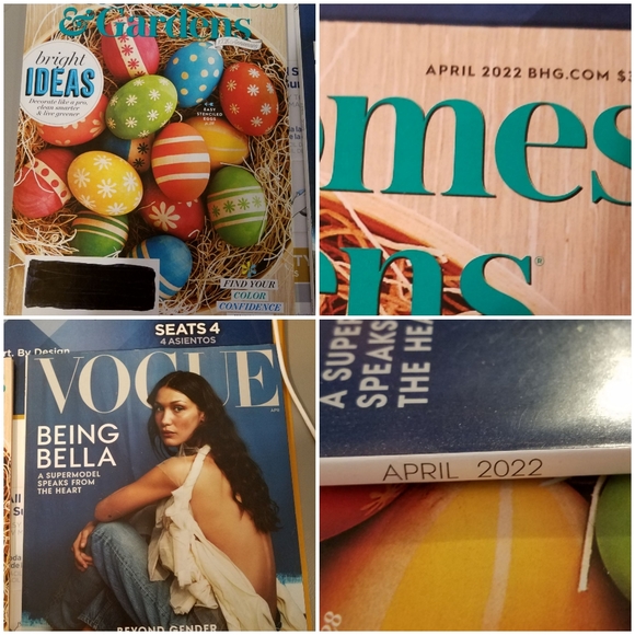 Other - Two magazines 1  Better Homes and Garden Magazine April 2022 issue1  Vogue